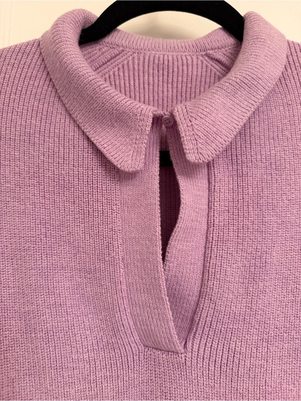 lululemon athletica Lilac V-Collar Knit Pullover Wool Blend
